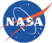 round blue NASA logo with planetary inset